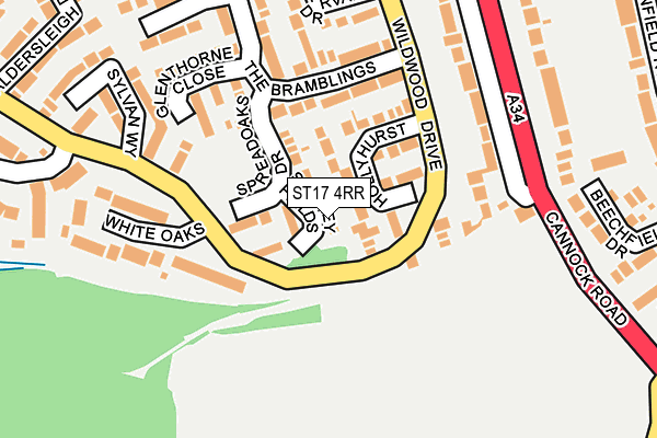 ST17 4RR map - OS OpenMap – Local (Ordnance Survey)