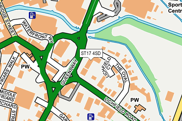 ST17 4SD map - OS OpenMap – Local (Ordnance Survey)