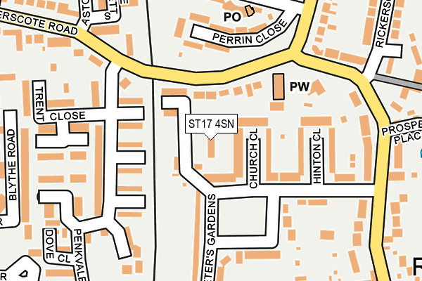 ST17 4SN map - OS OpenMap – Local (Ordnance Survey)