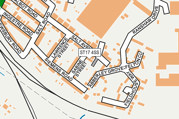 ST17 4SS map - OS OpenMap – Local (Ordnance Survey)