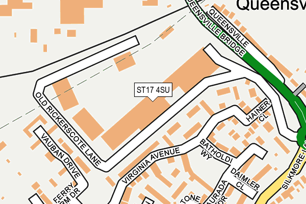 ST17 4SU map - OS OpenMap – Local (Ordnance Survey)
