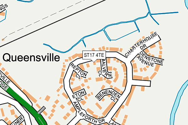 ST17 4TE map - OS OpenMap – Local (Ordnance Survey)