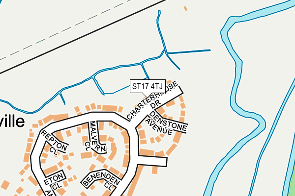 ST17 4TJ map - OS OpenMap – Local (Ordnance Survey)