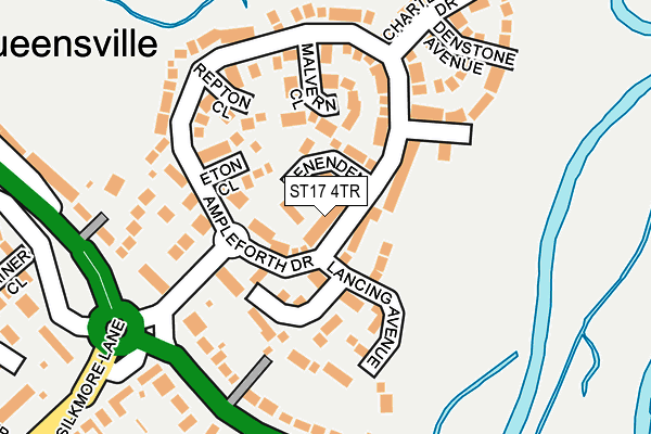 ST17 4TR map - OS OpenMap – Local (Ordnance Survey)