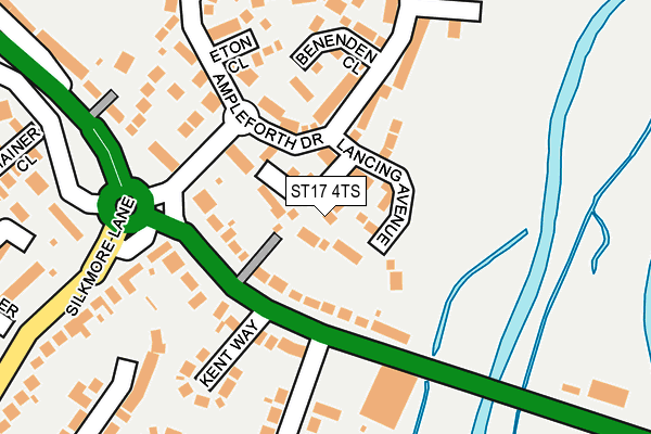 ST17 4TS map - OS OpenMap – Local (Ordnance Survey)