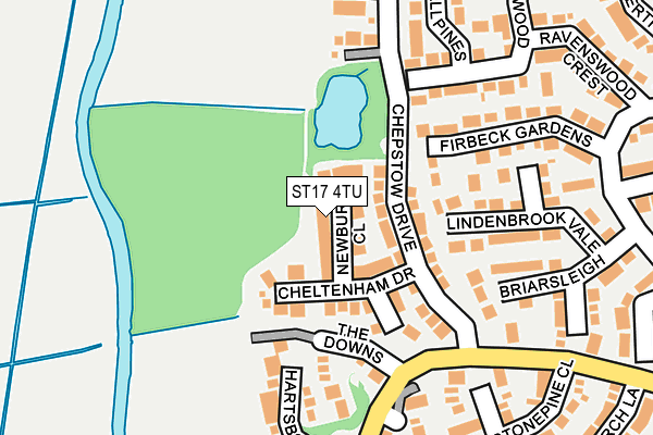 ST17 4TU map - OS OpenMap – Local (Ordnance Survey)
