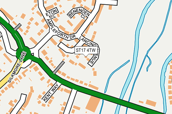 ST17 4TW map - OS OpenMap – Local (Ordnance Survey)