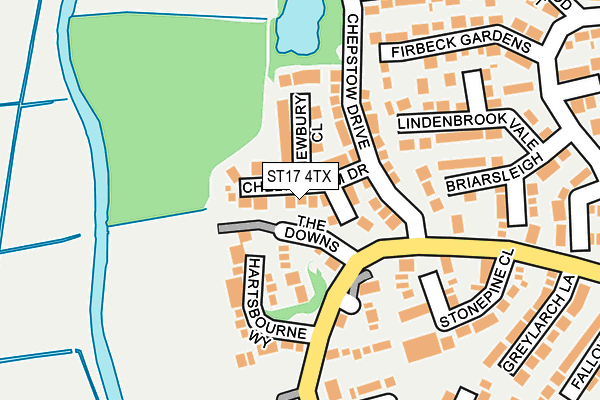ST17 4TX map - OS OpenMap – Local (Ordnance Survey)