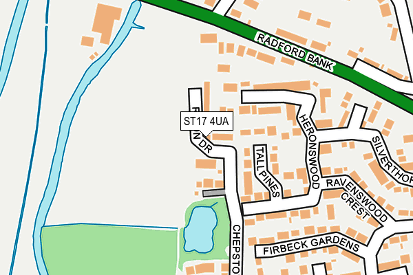 ST17 4UA map - OS OpenMap – Local (Ordnance Survey)