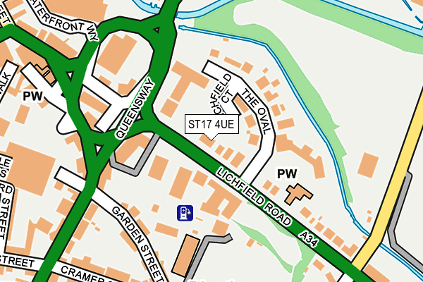 ST17 4UE map - OS OpenMap – Local (Ordnance Survey)