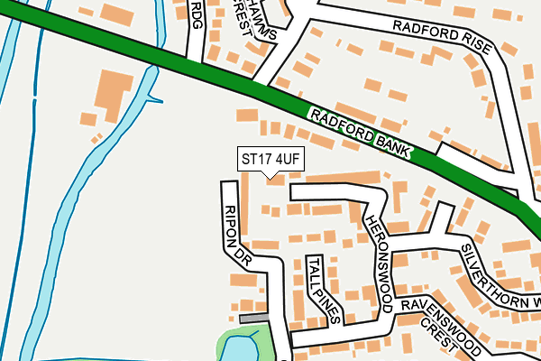 ST17 4UF map - OS OpenMap – Local (Ordnance Survey)