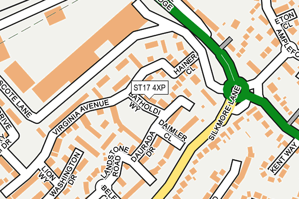 ST17 4XP map - OS OpenMap – Local (Ordnance Survey)