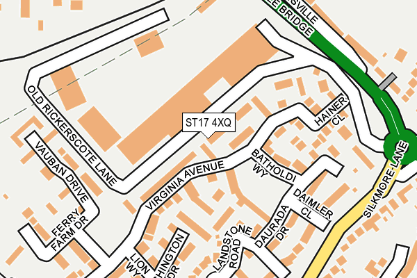 ST17 4XQ map - OS OpenMap – Local (Ordnance Survey)