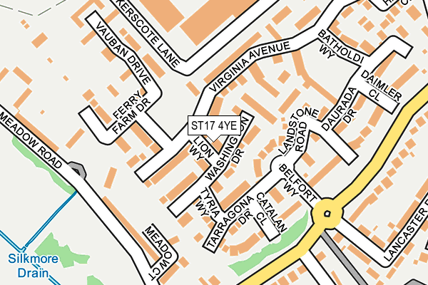 ST17 4YE map - OS OpenMap – Local (Ordnance Survey)