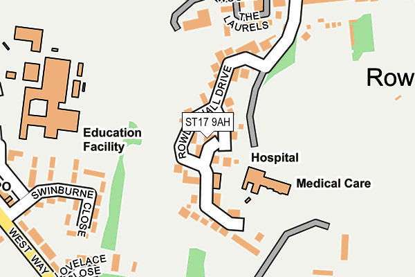 ST17 9AH map - OS OpenMap – Local (Ordnance Survey)