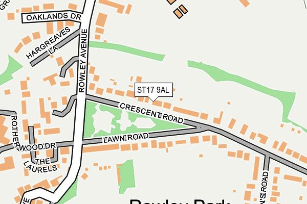 ST17 9AL map - OS OpenMap – Local (Ordnance Survey)