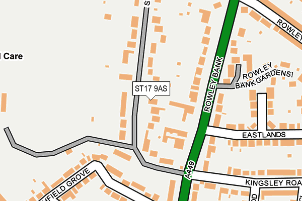 ST17 9AS map - OS OpenMap – Local (Ordnance Survey)