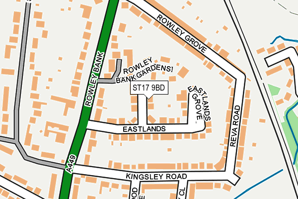 ST17 9BD map - OS OpenMap – Local (Ordnance Survey)