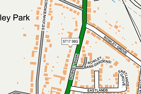 ST17 9BG map - OS OpenMap – Local (Ordnance Survey)