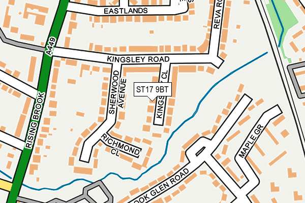 ST17 9BT map - OS OpenMap – Local (Ordnance Survey)