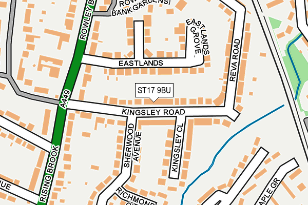 ST17 9BU map - OS OpenMap – Local (Ordnance Survey)