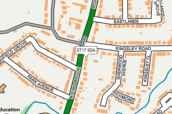 ST17 9DA map - OS OpenMap – Local (Ordnance Survey)