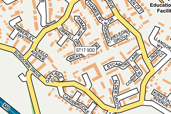 ST17 9DD map - OS OpenMap – Local (Ordnance Survey)
