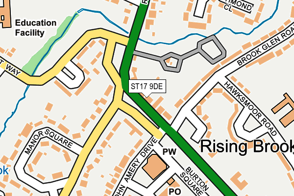 ST17 9DE map - OS OpenMap – Local (Ordnance Survey)