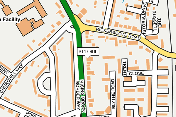 ST17 9DL map - OS OpenMap – Local (Ordnance Survey)