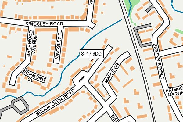 ST17 9DQ map - OS OpenMap – Local (Ordnance Survey)