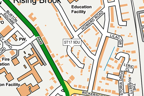 ST17 9DU map - OS OpenMap – Local (Ordnance Survey)