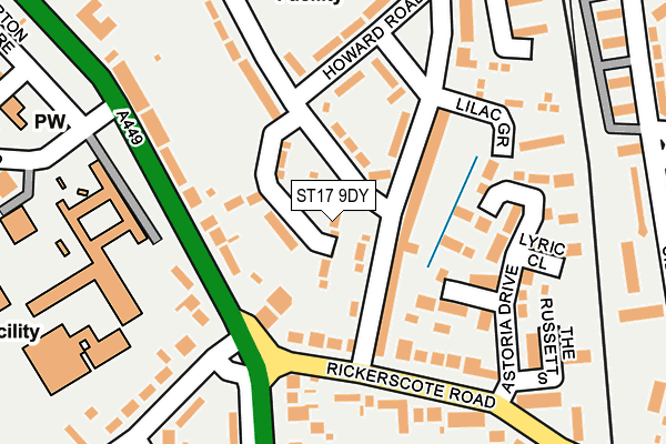 ST17 9DY map - OS OpenMap – Local (Ordnance Survey)