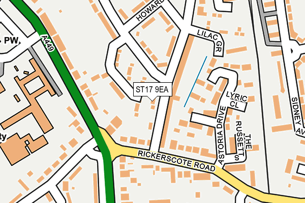ST17 9EA map - OS OpenMap – Local (Ordnance Survey)