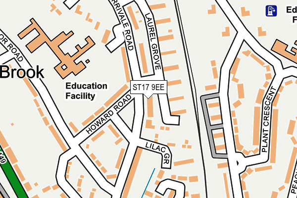 ST17 9EE map - OS OpenMap – Local (Ordnance Survey)