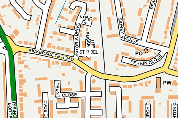 ST17 9EL map - OS OpenMap – Local (Ordnance Survey)