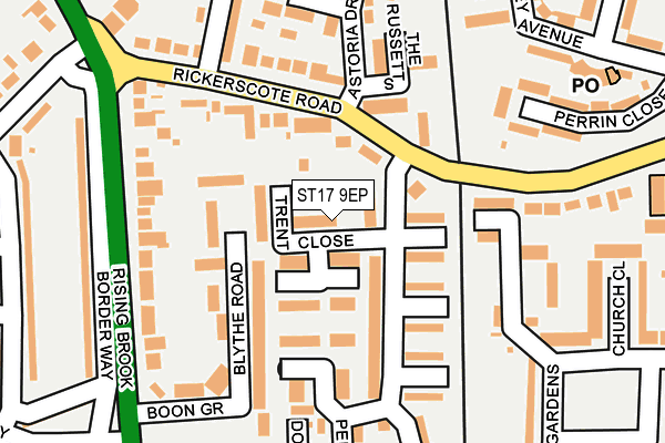 ST17 9EP map - OS OpenMap – Local (Ordnance Survey)