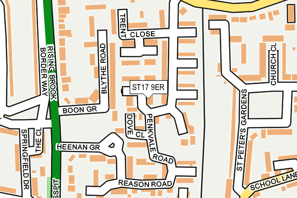 ST17 9ER map - OS OpenMap – Local (Ordnance Survey)