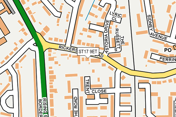 ST17 9ET map - OS OpenMap – Local (Ordnance Survey)