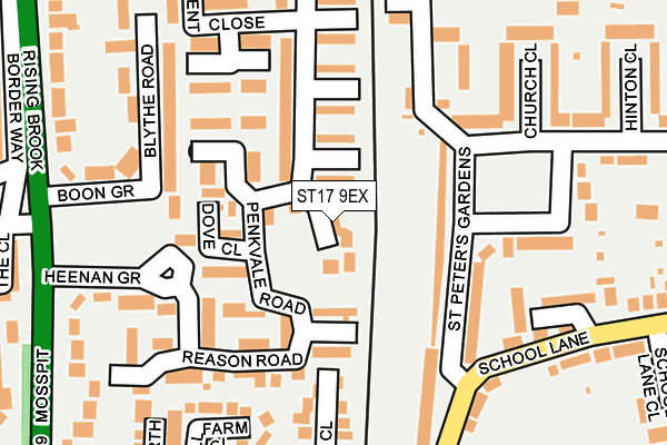 ST17 9EX map - OS OpenMap – Local (Ordnance Survey)
