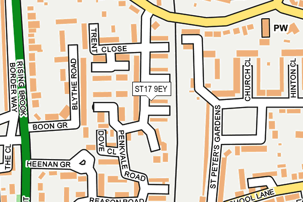 ST17 9EY map - OS OpenMap – Local (Ordnance Survey)