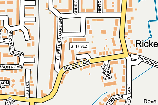 ST17 9EZ map - OS OpenMap – Local (Ordnance Survey)