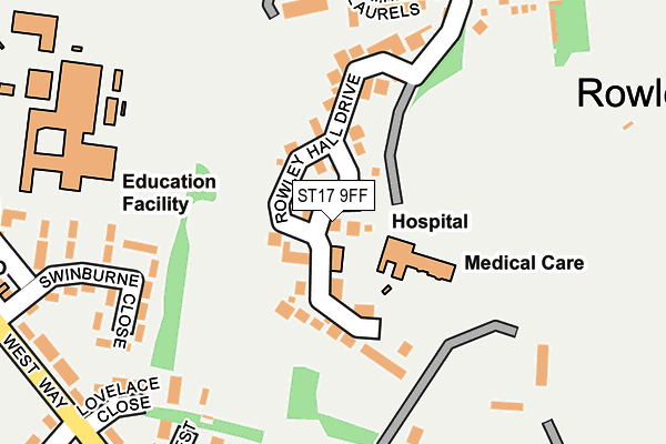 ST17 9FF map - OS OpenMap – Local (Ordnance Survey)