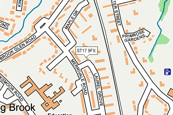 ST17 9FX map - OS OpenMap – Local (Ordnance Survey)