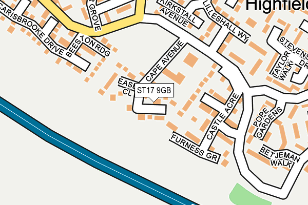 ST17 9GB map - OS OpenMap – Local (Ordnance Survey)