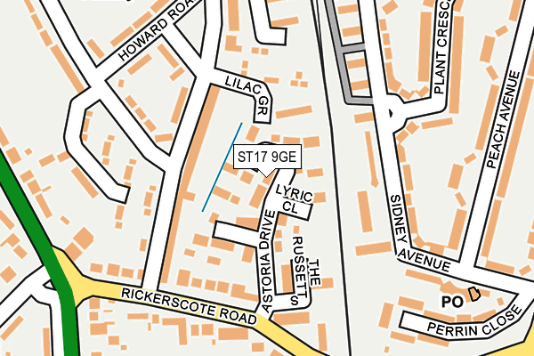 ST17 9GE map - OS OpenMap – Local (Ordnance Survey)