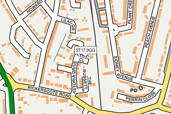 ST17 9GG map - OS OpenMap – Local (Ordnance Survey)