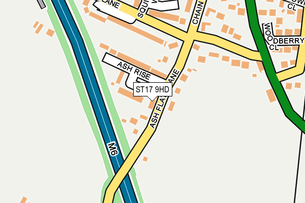 ST17 9HD map - OS OpenMap – Local (Ordnance Survey)