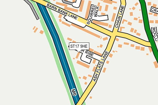 ST17 9HE map - OS OpenMap – Local (Ordnance Survey)