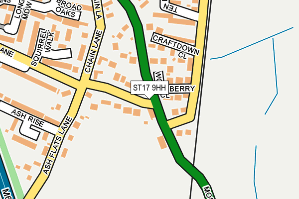 ST17 9HH map - OS OpenMap – Local (Ordnance Survey)