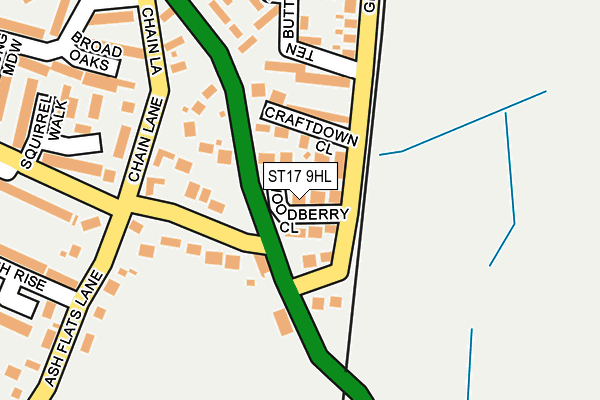 ST17 9HL map - OS OpenMap – Local (Ordnance Survey)